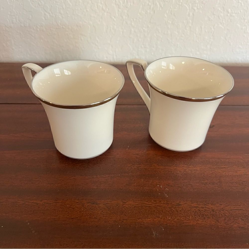 Noritake TwoGold and Platinum China Coffee Cups. NEW!!